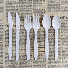 Biodegradable Disposable Cornstarch CPLA Corn Starch Fork Knife Spoon Cutlery